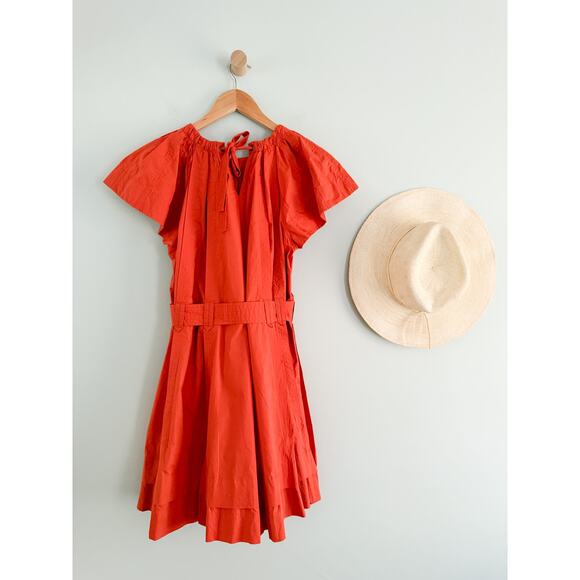 Ulla Johnson | Mae Mini Dress in Coral | Sz 2 - Picture 11 of 12